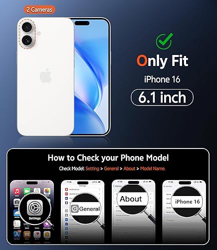 Miniatura 1134 de Fntcase Funda para iPhone 15 Plus y 14 Plus de 6.7 pulgadas, magnética, a prueba de golpes de grado militar, antiamarilleo, delgada, protectora