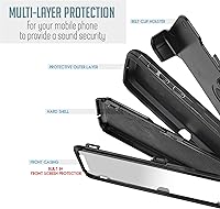 Vista 6 de Funda para Google Pixel 8 Pro, resistente y duradera, con protección de puerto, incluye soporte de clip con protector de pantalla integrado (negro)