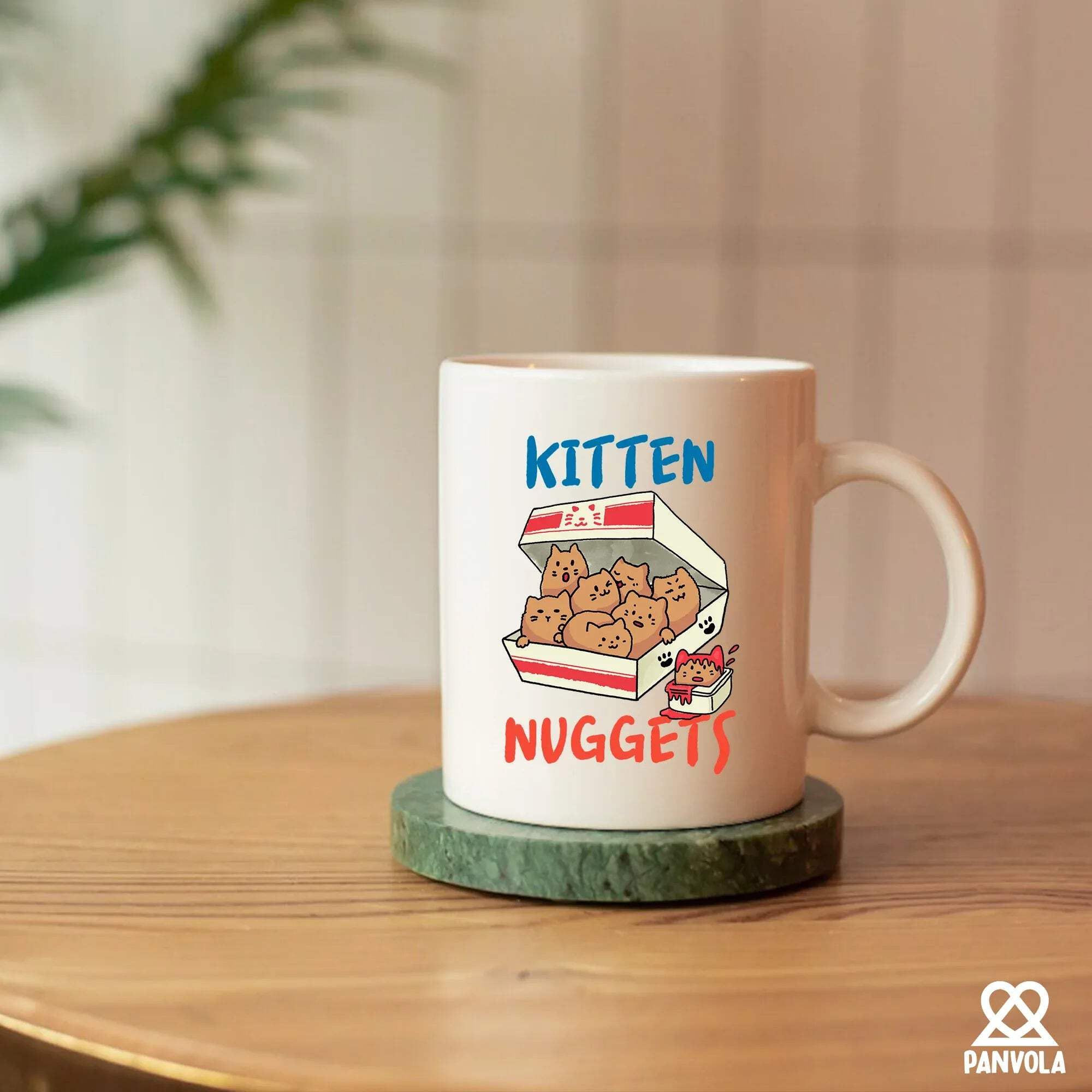 Kitten Nuggets Cat Lover Gifts Cat Mom Dad Girlfriend Boyfriend Sister Brother Novelty Drinkware Ceramic Mug 11 oz White