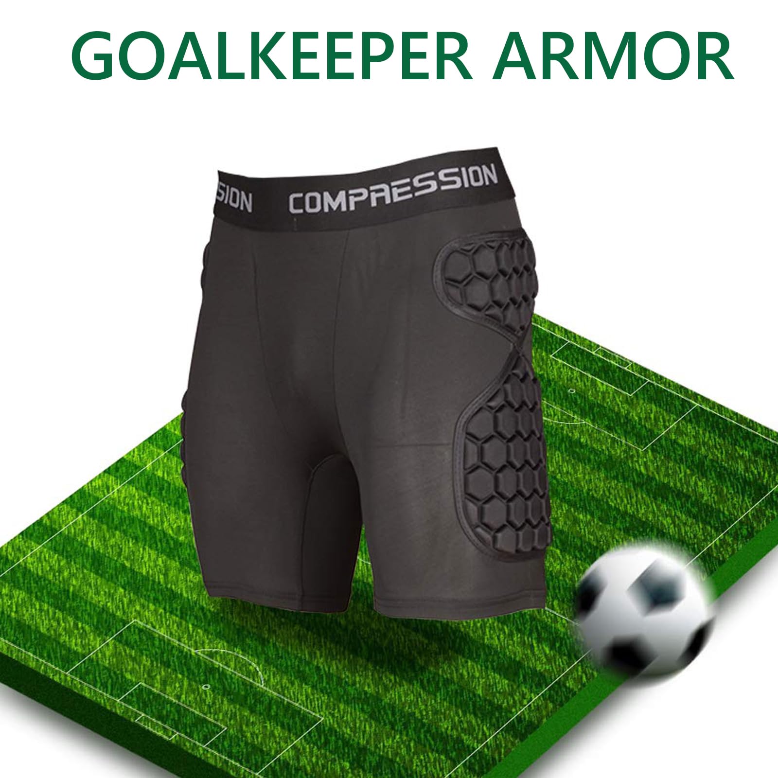 Camiseta deportiva de portero para hombre con protector de esponja
