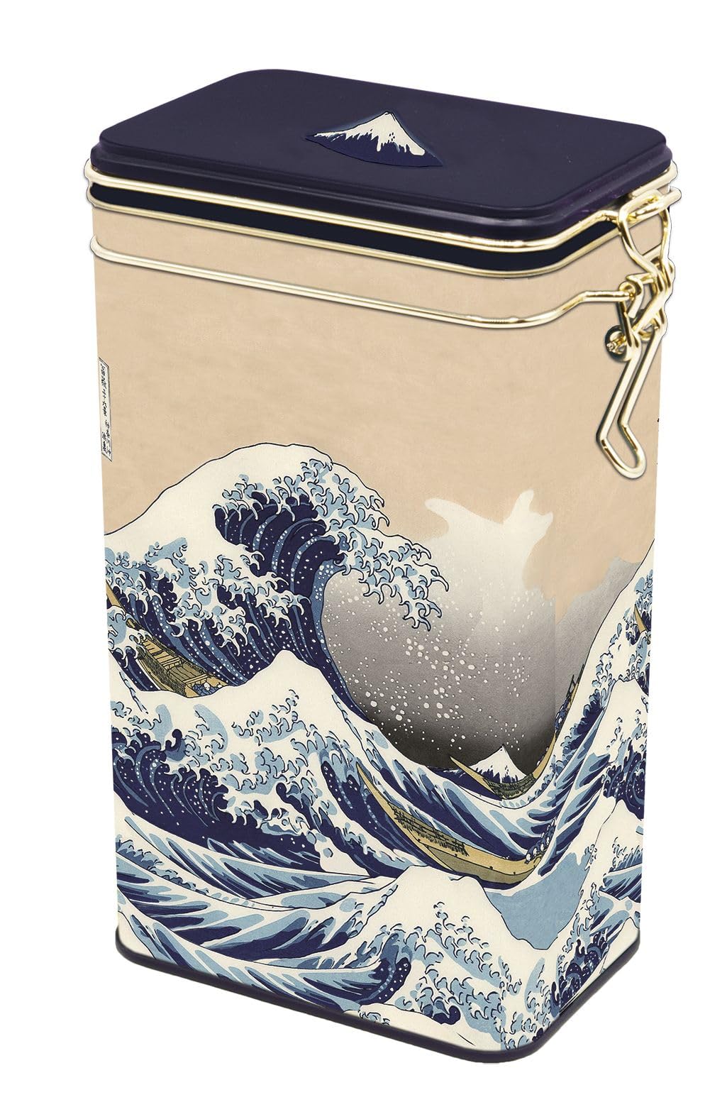 Fridolin Hokusai Great Wave 19395 Metal Storage Jar/Coffee Tin with Swing Top Volume Approx. 1.4 Litres