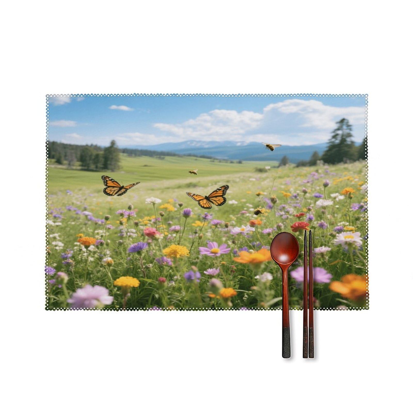Fodpand Style Wildflower Valley In Full Bloom Placemats Set Of 4 Place Mats Table Mats