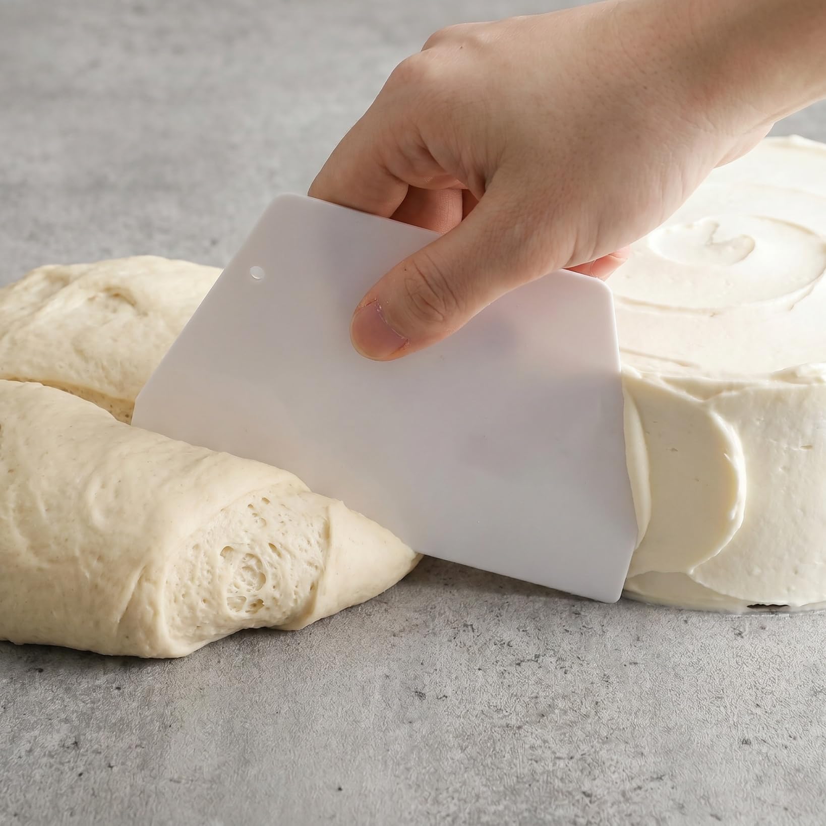 SUPVOX Teigschaber aus Kunststoff, 20 Stück, für Kuchen, Cremeschneider, Gebäckwerkzeug, Mehrzweck, flexibel, Küche, Teigschaber (weiß)