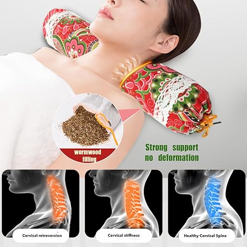 Miniatura 4 de 2 herramientas de masaje, martillo de masaje manual de ajenjo corporal y almohada de ajenjo, drenaje linfático, alivio del dolor y el estrés para