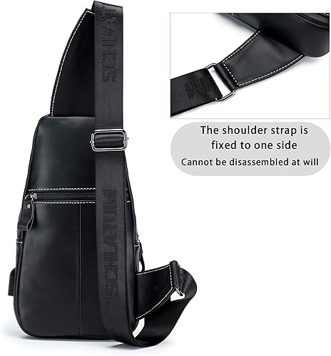 Miniatura 181 de LUKZIJAES Bolso bandolera de cuero genuino para hombre marrón (#1-Brown)