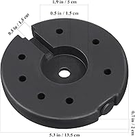 Vista 3 de Lámpara de pie de hierro, base de peso, lámpara de pie de mesa, solo soporte, lámpara de escritorio, cargador fundido, chasis de luz redondeado