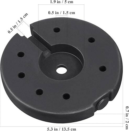 Miniatura 3 de Lámpara de pie de hierro, base de peso, lámpara de pie de mesa, solo soporte, lámpara de escritorio, cargador fundido, chasis de luz redondeado para