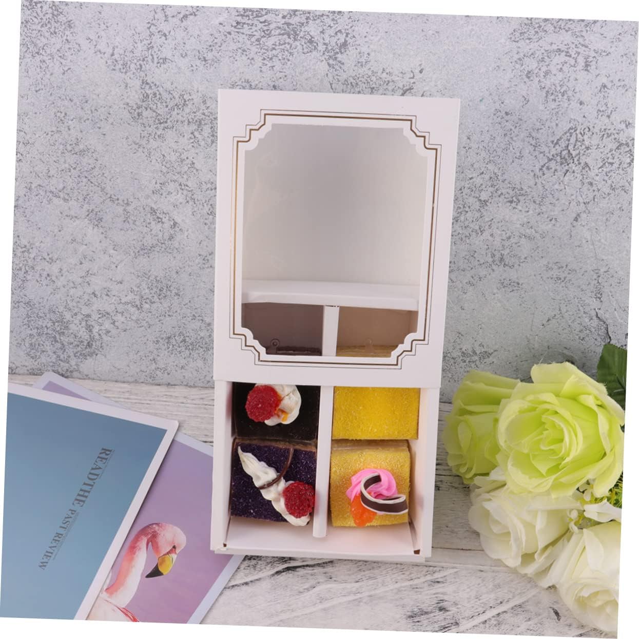 10pcs Baking Packaging Box Macaron Container Small Cake Boxes Window for Wedding Party