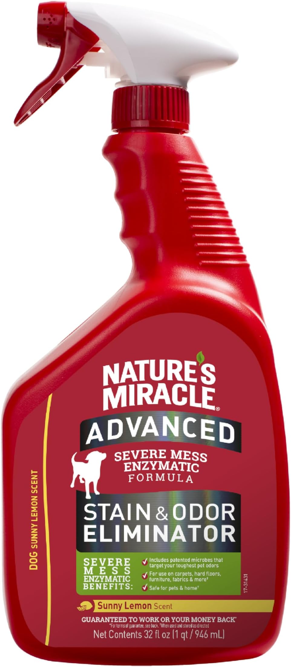 Nature’s Advanced Stain and Odor Eliminator Dog, For Severe Dog Messes, Sunny Lemon Scent - P-96987