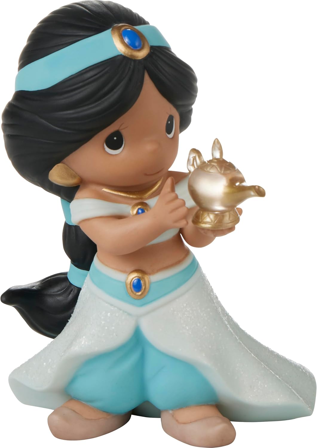 Precious Moments Disney Princess Jasmine Figurine | You Bring The Magic | Disney Jasmine Bisque Porcelain Figurine | Disney Decor | Hand-Painted