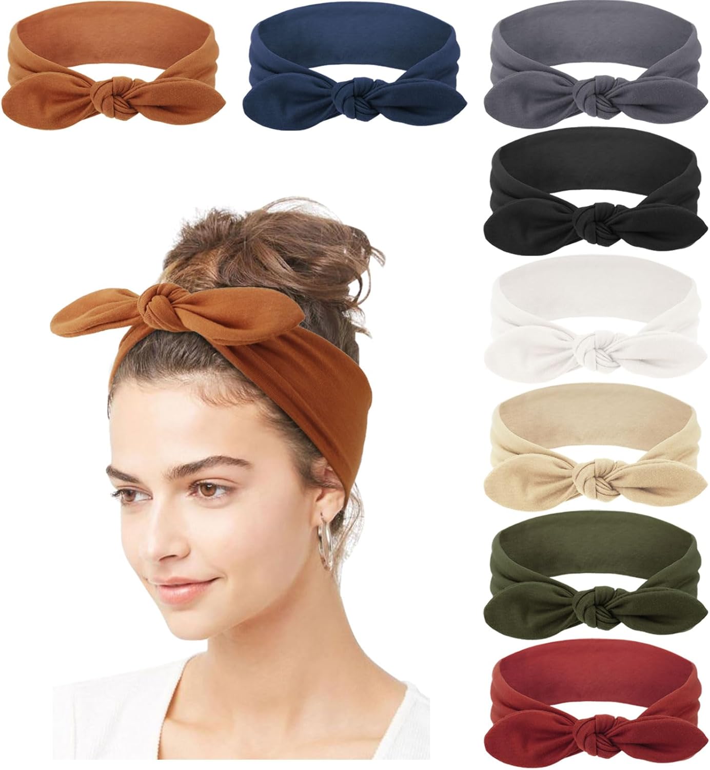 DRESHOW 8 Pack Women Headbands Headwraps Hair Bands Bows Hair Accessories