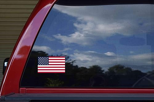 Vista 2 de StickerTalk Adhesivo de vinilo con la bandera de Estados Unidos, 5 x 3 pulgadas