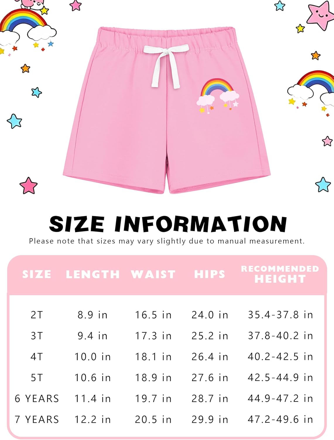 Poroka 4パック 幼児 ガールズ カジュアルショーツセット ユニコーン カートゥーン プリント アスレチック イルカ ショーツ