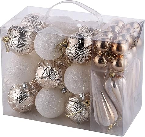 Amazon オーナメント 北欧 ボール ドロップ クリスマスツリー オーナメントセット おしゃれ ボール おもちゃ