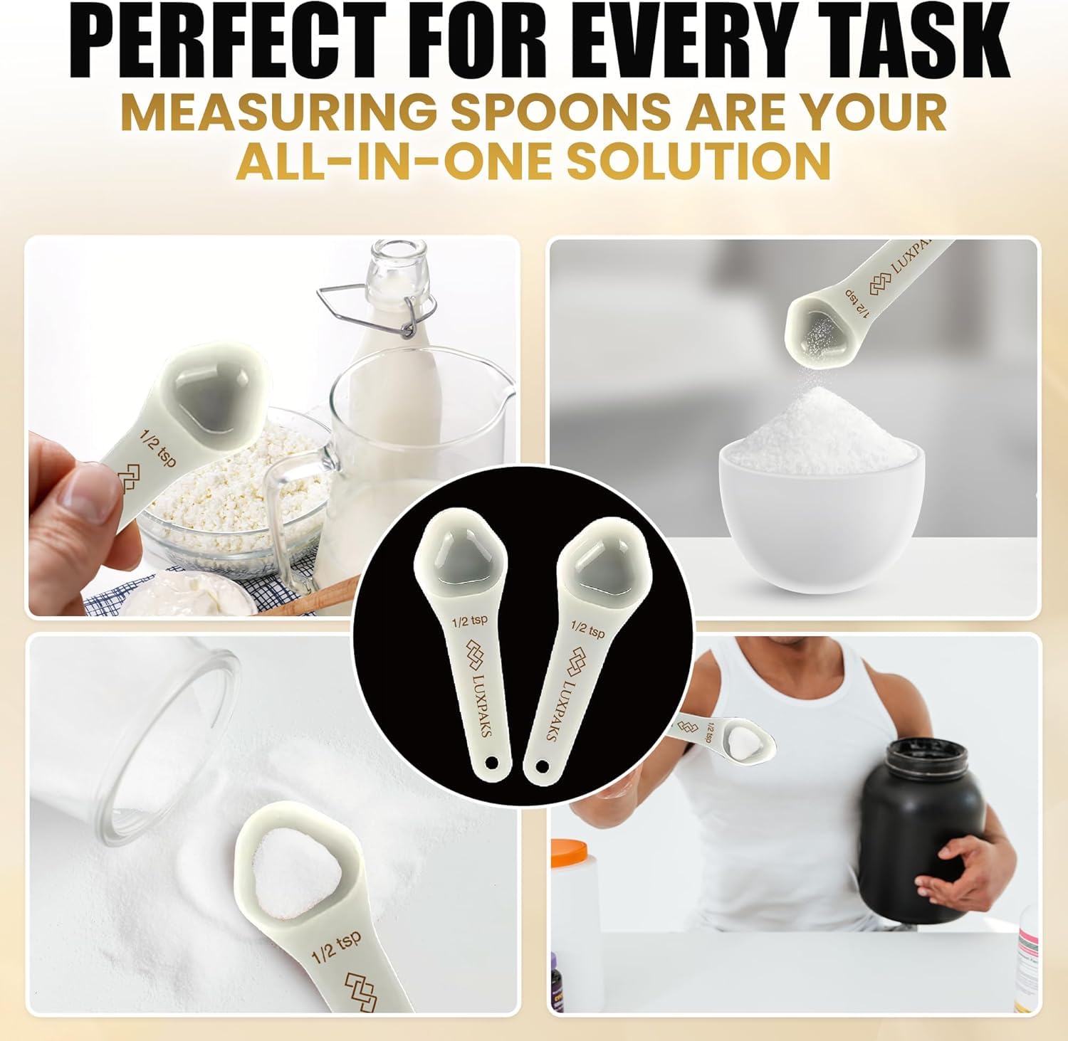 LUXPAKS Measuring Spoon Bundled with Powder, 72 Servings, Orange Smooth