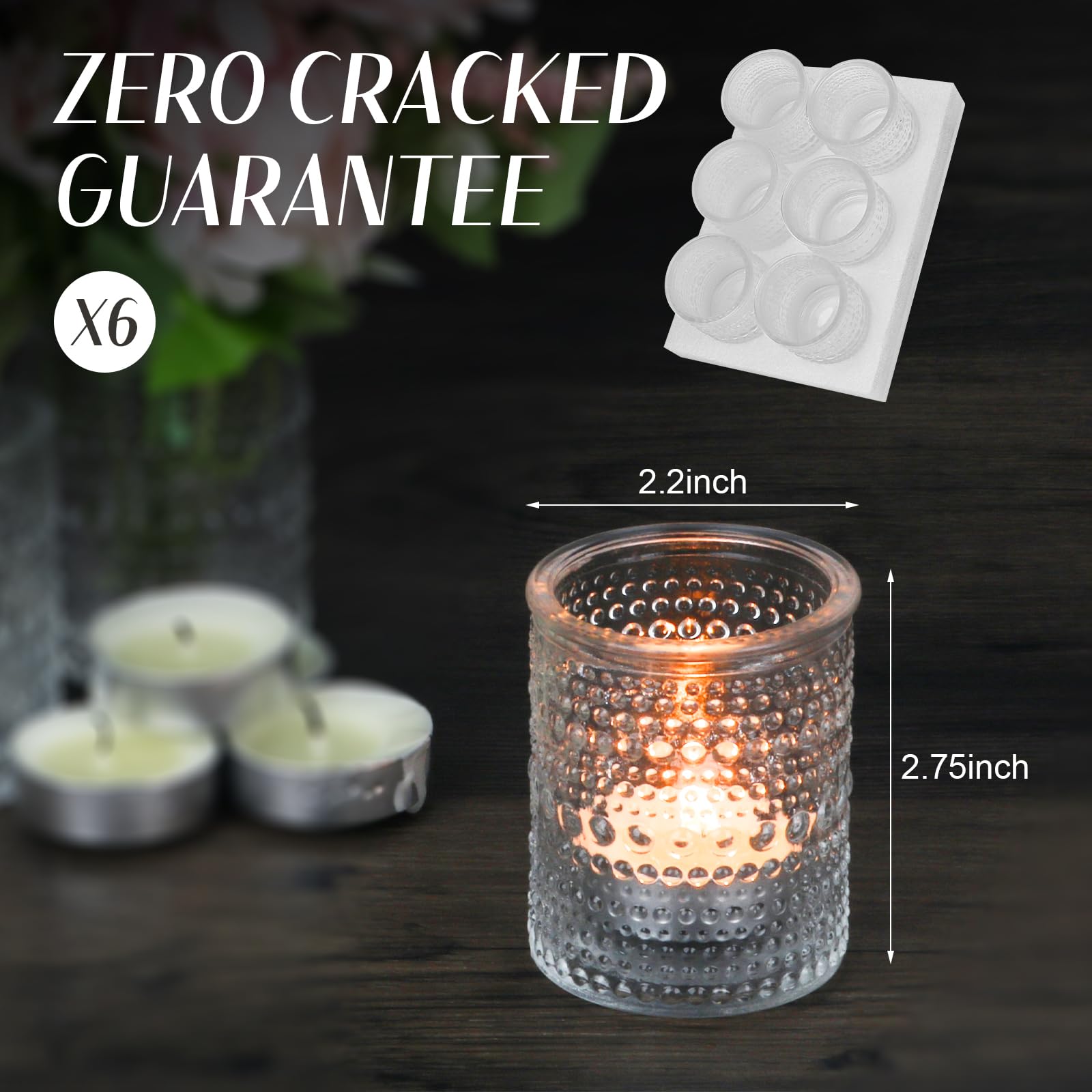hoxha 2 pack glass votive candle holders clear tealight candle holders in bulk vintage table centerpieces for floating candles home table decor wedding receptions (6)