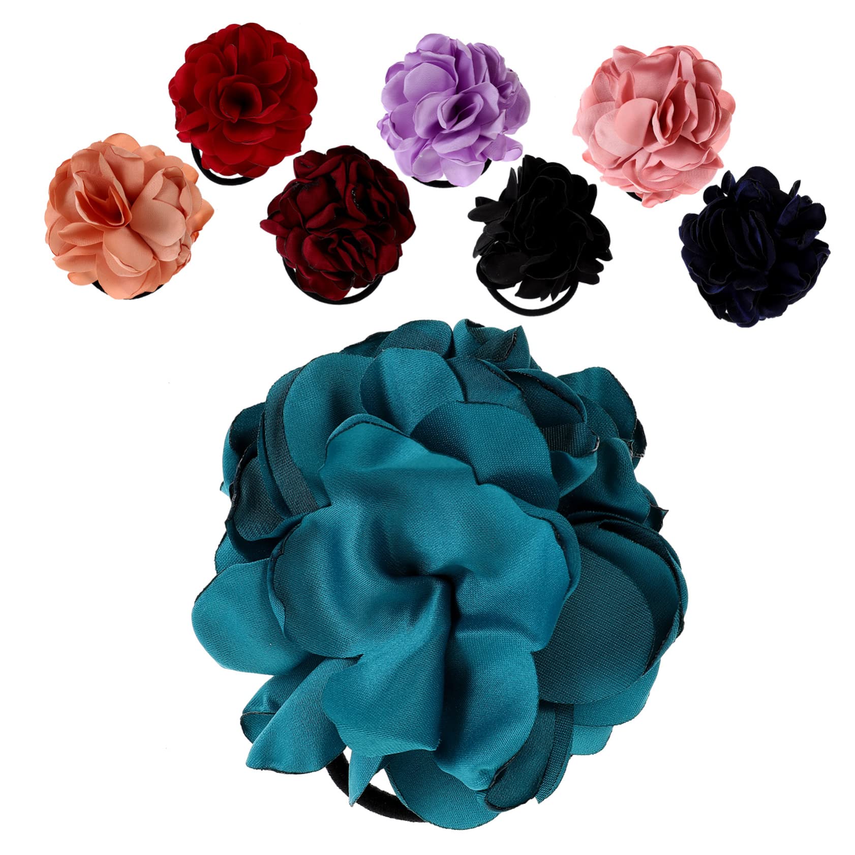 POPETPOP 32piezas Coleteros Para Niñas Accesorios De Cabello Elásticos Decoración De Flores y Pompones Para Peinados De Ocasión y Uso Diario Variedad De
