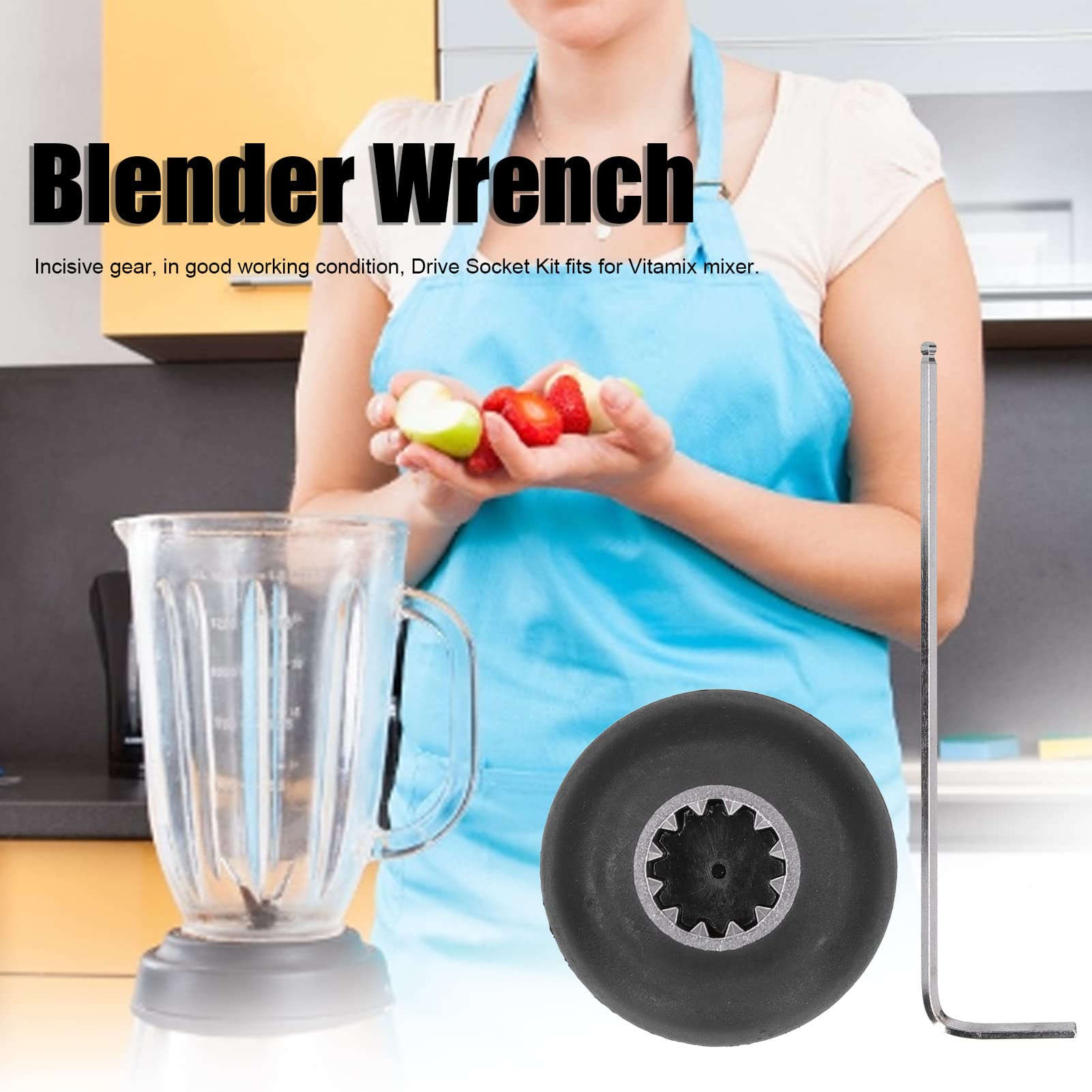 Blender Drive Socket Replacement Kit With Hex Wrench - Compatible With Vitamix & Most Blender Machines