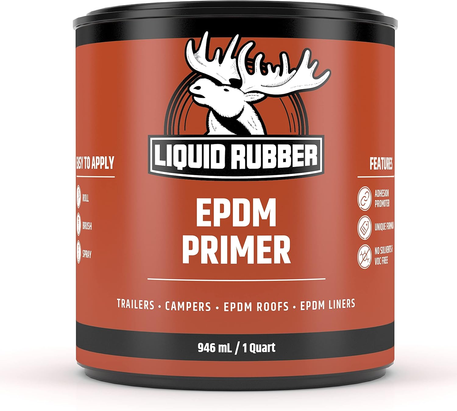 Liquid Rubber EPDM Rubber and RV Roof Primer - Weatherseal Camper and Trailer Roofing Coating 1 Quart