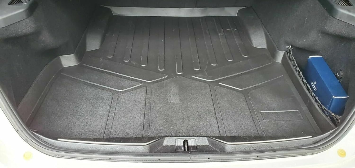 Cargo Liner - Trunk Mat for Maserati Quattroporte 2014-2024 – Weather-Resistant Trunk Mats for Cars with Raised Lip – Non-Slip Car Trunk Mat Rubber – Laser Pre-Cut Design