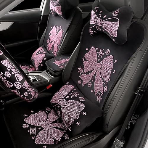 Lindo lazo de diamantes para decoración interior del automóvil, decoración universal colorida para automóvil, decoración de automóvil con diamantes