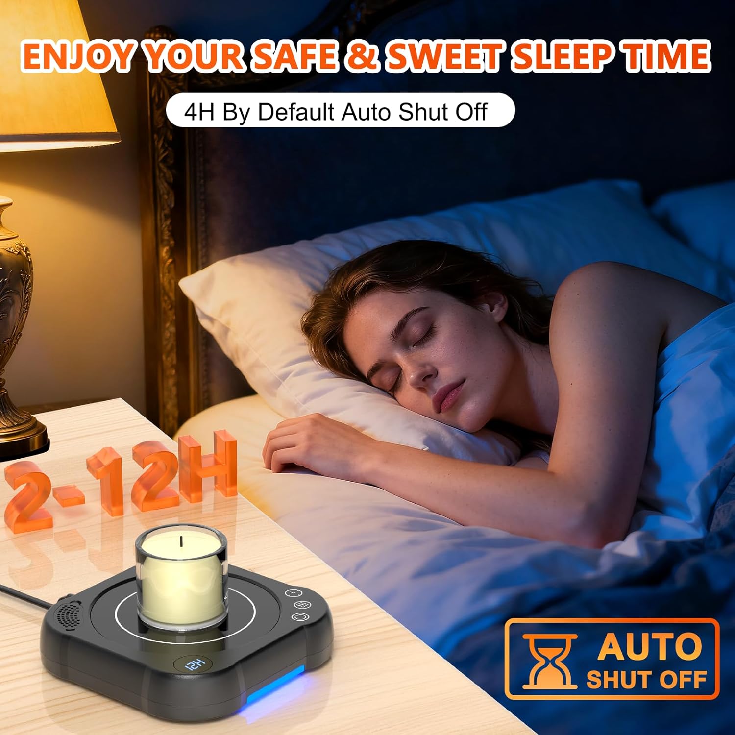 Coffee Mug Warmer & Cup Set - Desk Coffee Cup Warmer for Office/Home with 8-Temp Fast Heating (176℉ Max), Auto Shut Off, Gravity-Induction, 1-12H Timer - ​Ideal Gift for Coffee Lovers