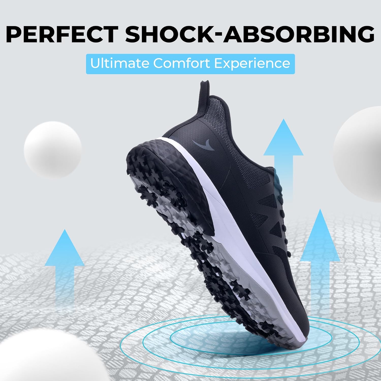 Men's Golf Shoes Spike Wide Waterproof Lightweight Anti Slip Golf Sneakers Walking Footwears - Image 3