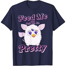Furby Feed Me and Tell Me Im Pretty Cute Logo Portrait T-Shirt