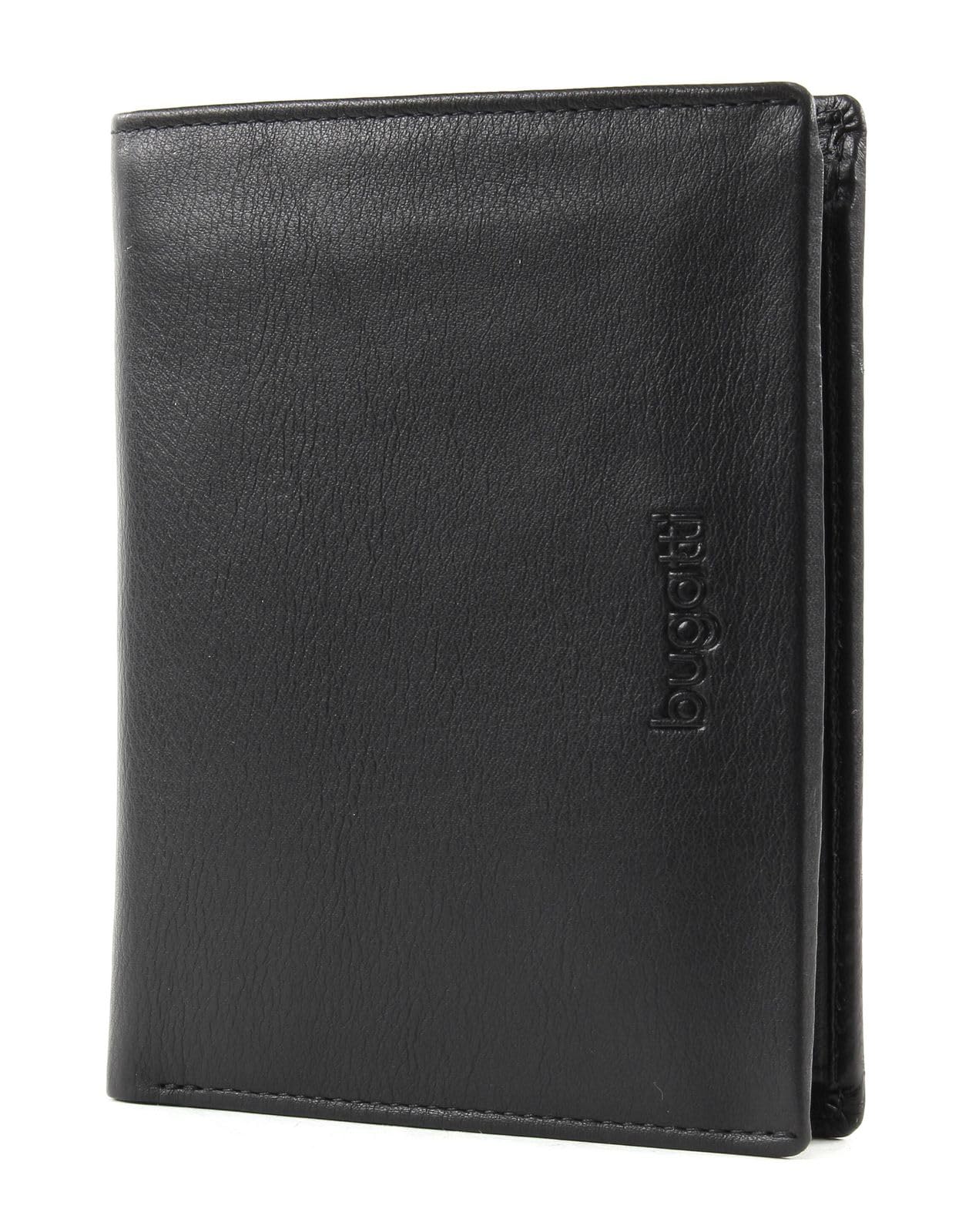 bugatti Vertice Leder Herren Portemonnaie, Wallet Geldbörse, Schwarz