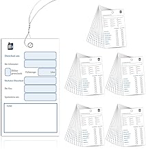 Pack of 50 Oil Change Pendants Oil Signs with Wire Oil Change Notes Oil Pendant Oil Service Pendant Oil Change Signs 6 x 10 cm