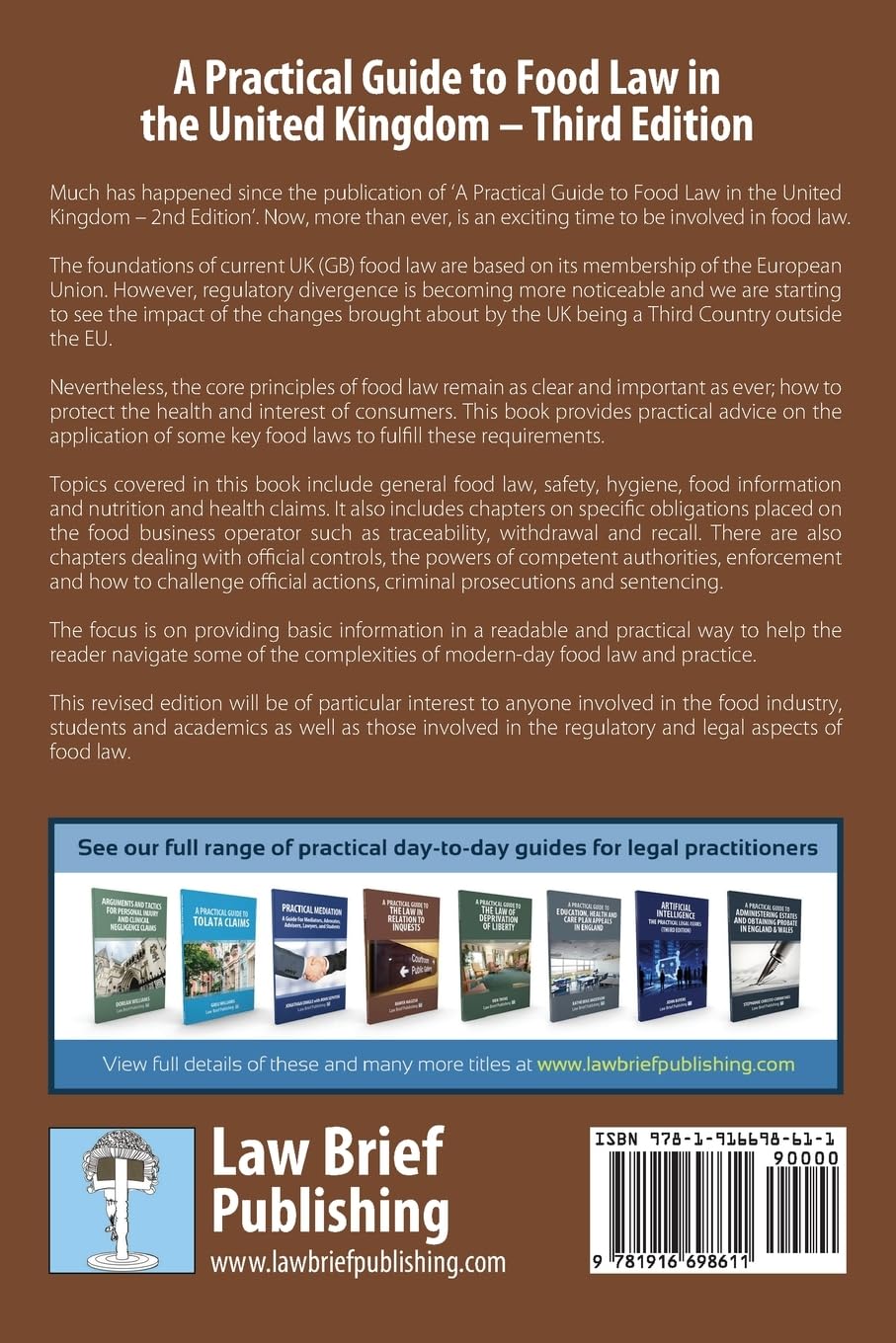 A Practical Guide to Food Law in the United Kingdom – Third Edition