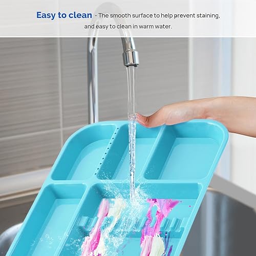 Miniatura 74 de JMU 20 bandejas para instrumentos dentales autoclave de plástico divididas separadas tamaño B para tatuajes médicos y salón de belleza, color morado