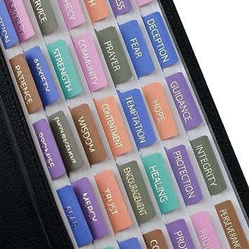 UPAFEXXI-Topic Bible Tabs3D Gold Foil Embossed Lettering Bible Tabs for Women and Men, Reposition Large Print Stickers, Easy to Read, 216 Labels for Easy Navigation36 Topics