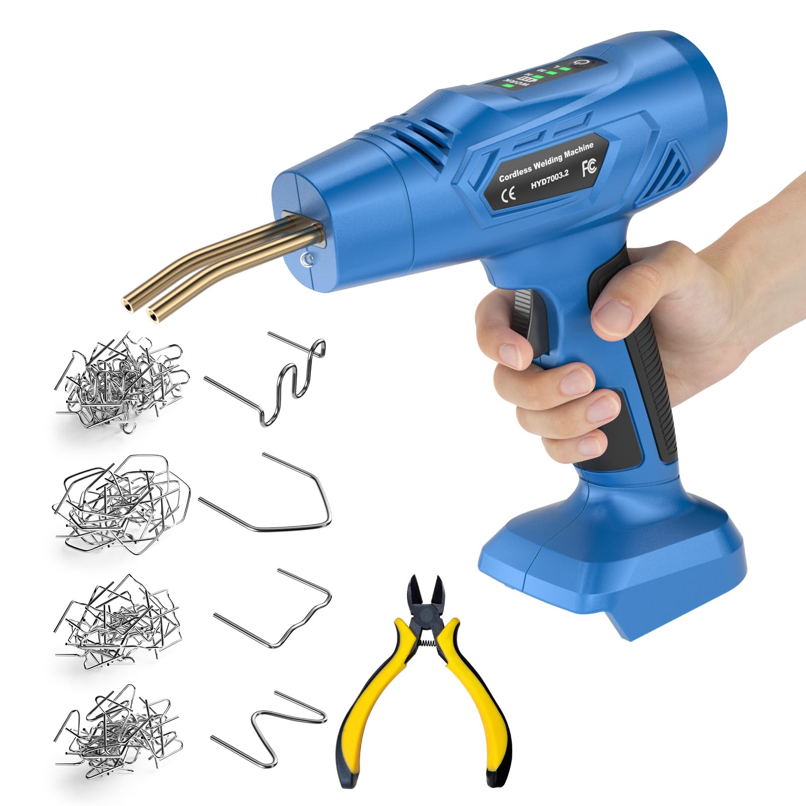 Kunststoff Schweißgerät für makita 18V Akku (Keine Batterie), Kabellos Tragbare Auto Stoßstange Reparaturset mit 200PCS 4 Typen Hot Hefter