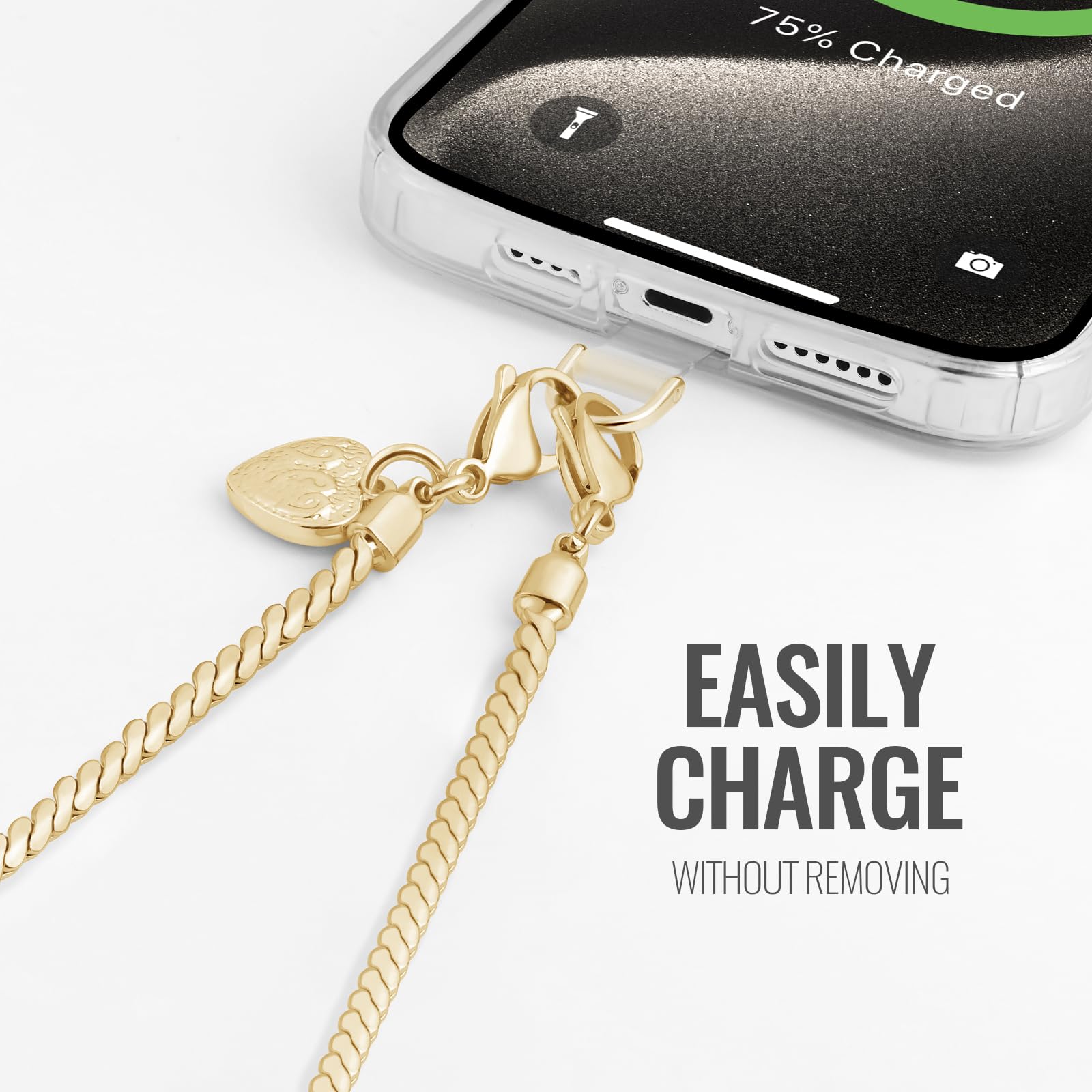 Correa de muñeca desmontable para iPhone, antirrobo, cadena de teléfono
