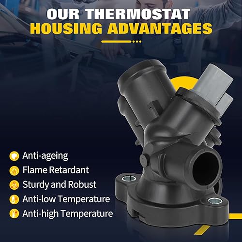 Miniatura 7 de OCPTY Carcasa de termostato para Volkswagen Jetta 2005-2014, para Volkswagen Passat 2012-2014, para Volkswagen Golf 2010-2014, el conjunto de