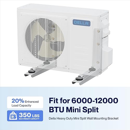 Miniatura 3 de Della Soporte de montaje en pared dividido para 6000-12000 BTU, aire acondicionado sin conductos al aire libre, bombas de calor, soporte de montaje