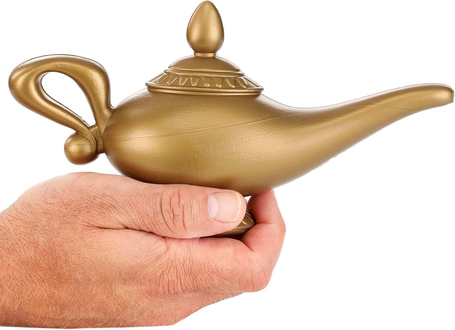 Gold Genie Lamp Costume Accessory - Magical Genie Lamp Halloween Prop or Tabletop Decoration