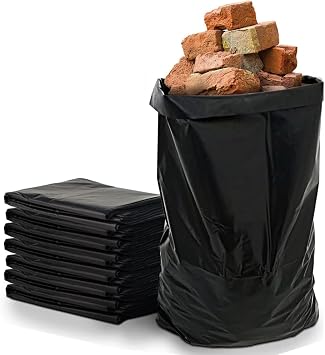 A406 Extra Strong Heavy Duty Black Rubble Sacks Builder Bags Reliable Solution for Tough Clean-up Jobs Deals with construction debris, garden waste, household clutter 30