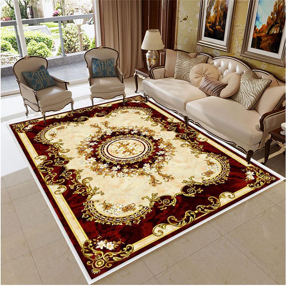 Grand tapis rouge 140x200cm idéal pour une chambre de fille et un salon chaleureux