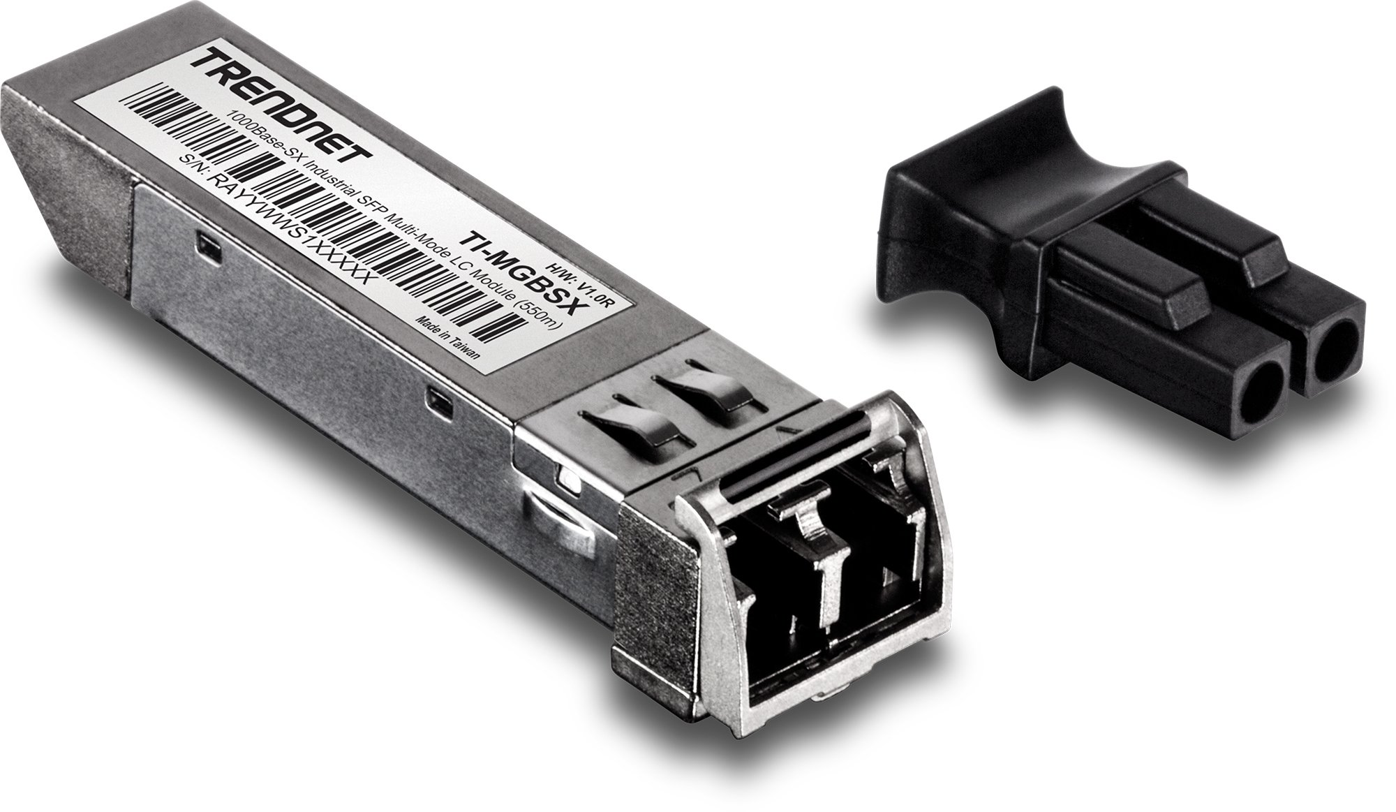 TRENDnet 1000Base- SX Industrial SFP Multi-Mode LC Module (550m- 1,804 Ft),IEE 802.3z, ANSI, Data Rates up to 1.25 Gbps, LC-Type Duplex, Hot-Pluggable, MSA compliant, TI-MGBSX