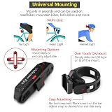 Volcano Eye Luz trasera de bicicleta, luz LED de seguridad recargable por USB para bicicleta, luz trasera de ciclismo ultra brillante impermeable, 7 modos de luz para bicicleta, rojo/verde/azul, 7