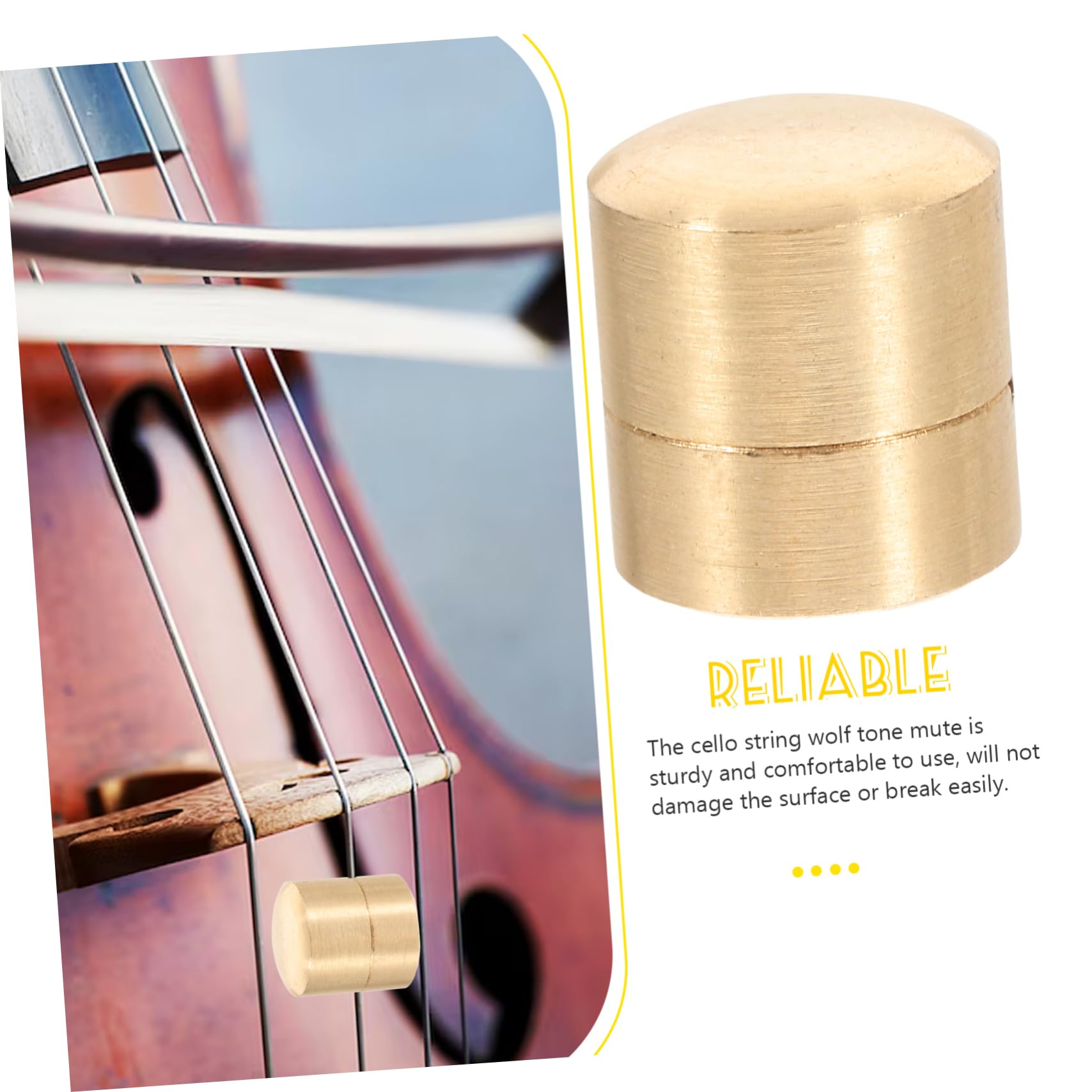 VANZACK String Cello Wolf Tone Mute Metal Cello String Noise Damper for Sound Control and Enhanced Performance Durable Design for Musicians