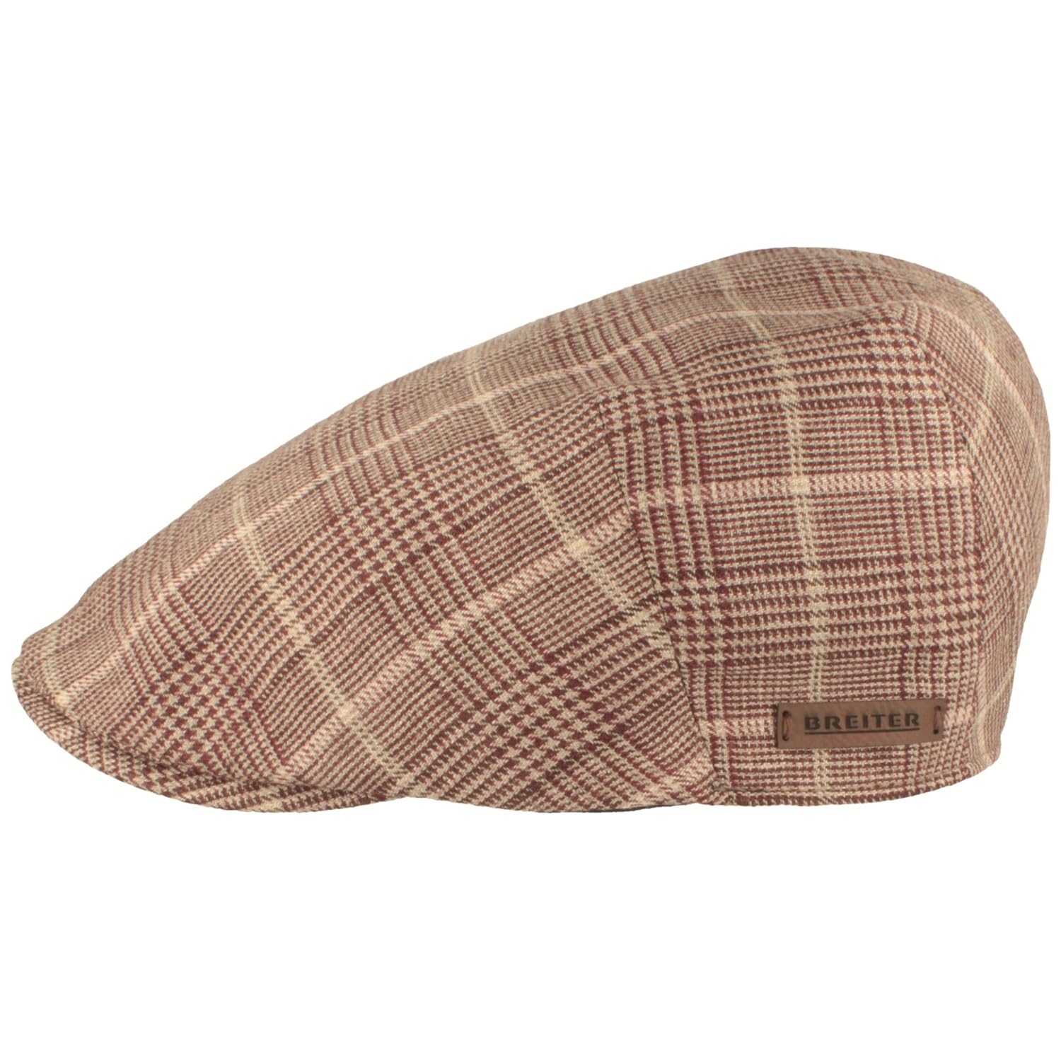 Breiter Herren Schiebermütze Flatcap Schirmmütze 100% Leinen Futter aus Baumwolle Mütze Leicht & Bequem Newsboy Cap