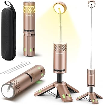 Rechargeable Camping Lights with Stand, Rose Gold