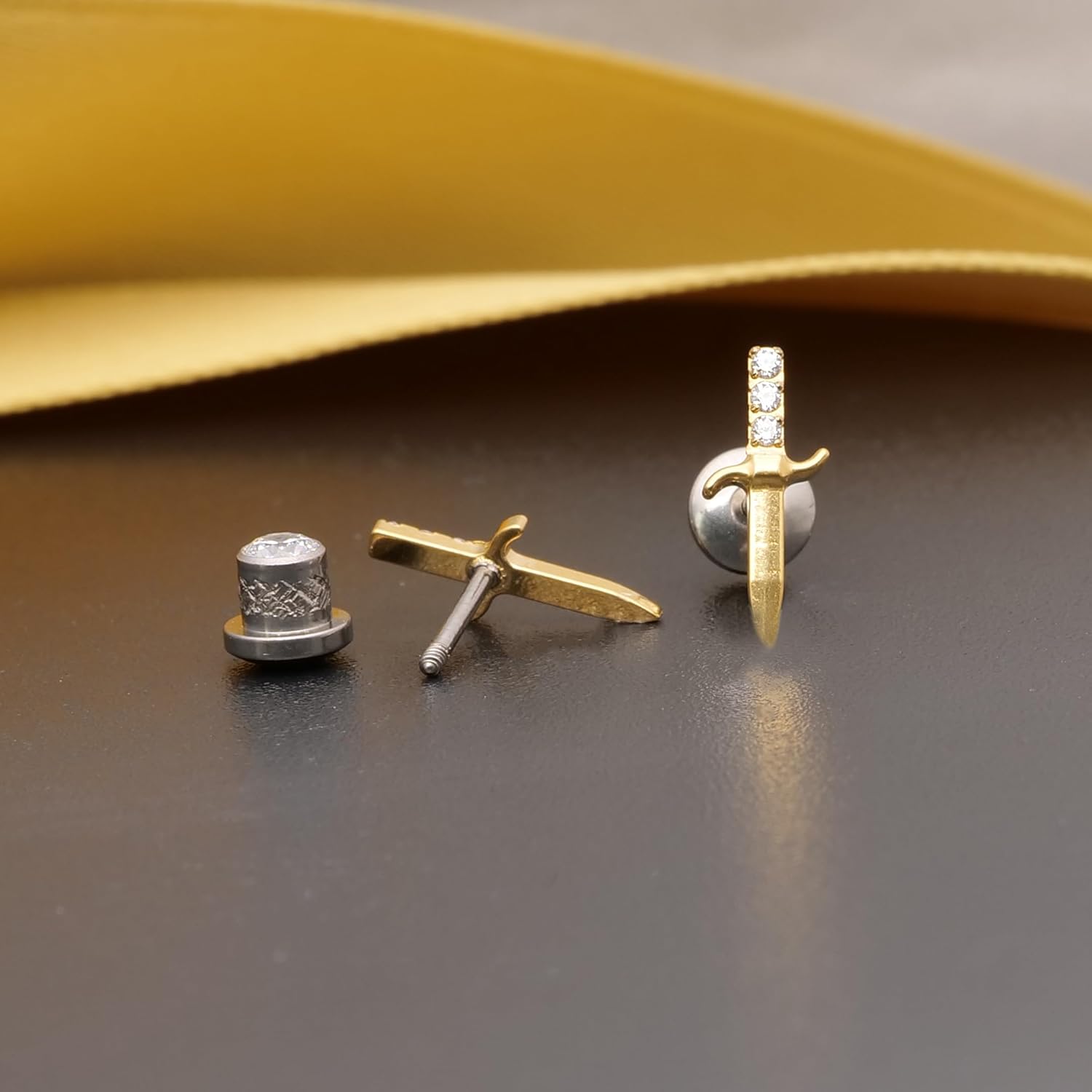 limerencia 20G Hypoallergenic Titanium Screw Back Earrings G23 Implant Grade F136 Studs Post for Sensitive Ears Tragus Helix Cartilage - Image 7