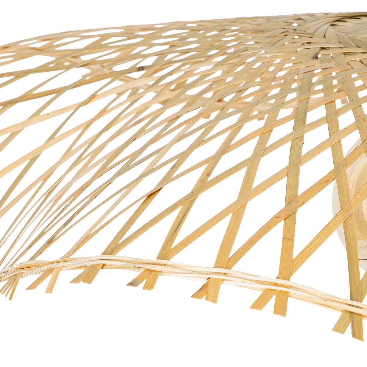 Atmosphera - Suspension Tess - Abat-jour en Bambou D58cm - Ampoule Non Incluse E27 40W - Luminaire pour Salon, Bureau, Chambre, Cuisine