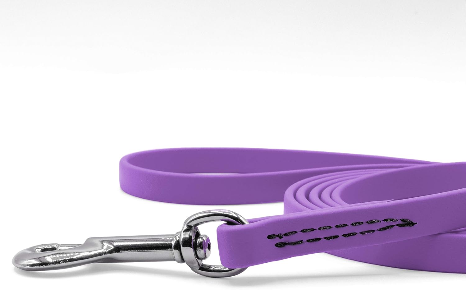 Jelly Pet Leash l Waterproof and Easy to Clean l Made in America l Stronger Than Leather (1/2" x 6', Purple)