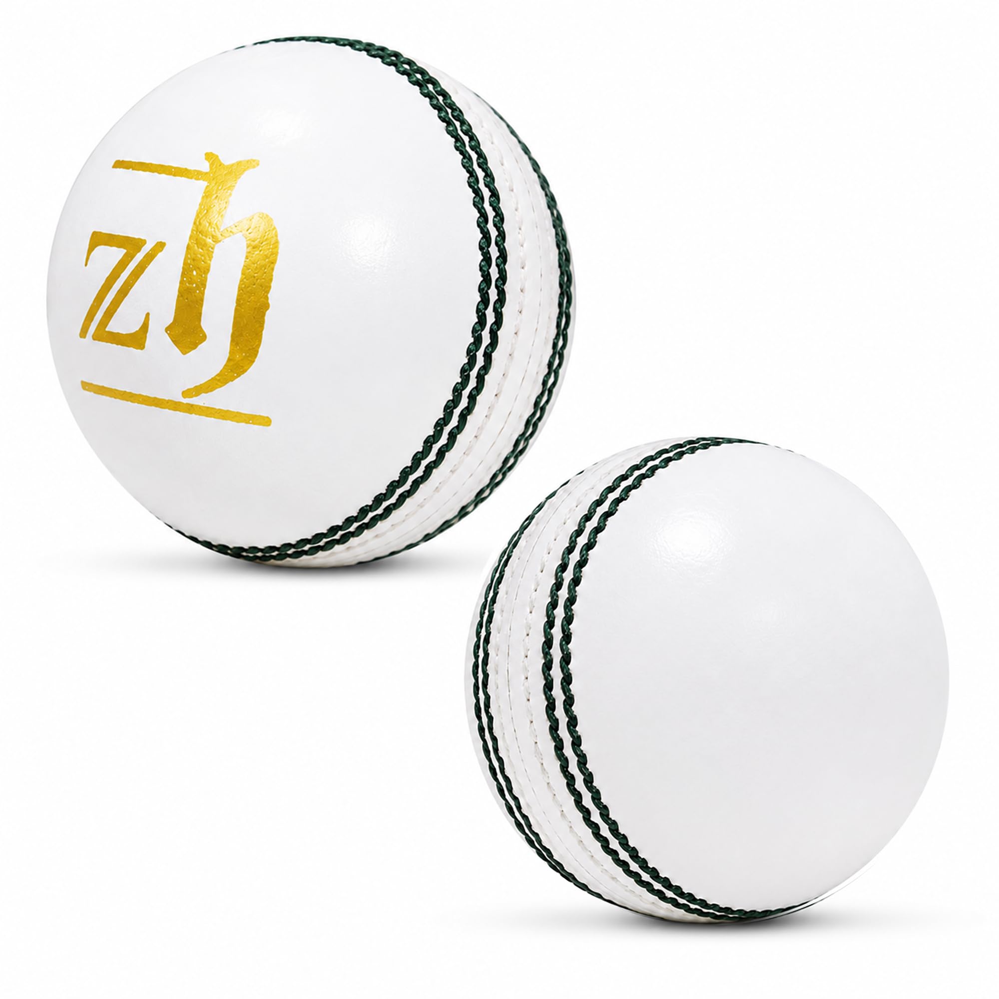 Zhoosh White Leather Cricket Ball | Premium Hand-Stitched Match & Practice Ball | Genuine Leather Cricket Ball for Club, Academy & Tournament Play | Durable White Cricket Ball (6) 2