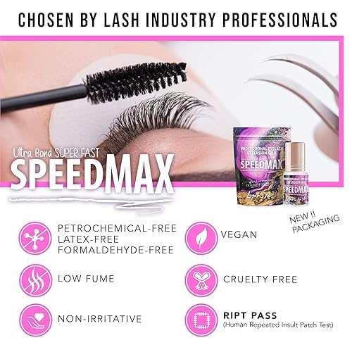 Miniatura 3 de Lyon Lash SPEEDMAX - Pegamento para extensión de pestañas, 0.3 a 1.3 segundos, tiempo de secado de hasta 8 semanas, suministros adhesivos negros